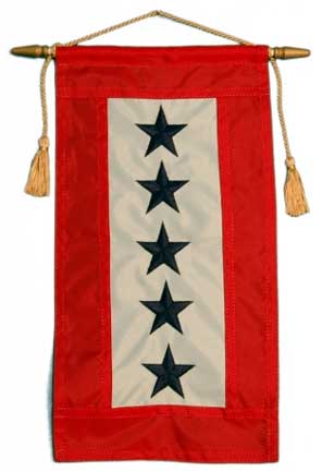 5 Blue Stars Flag